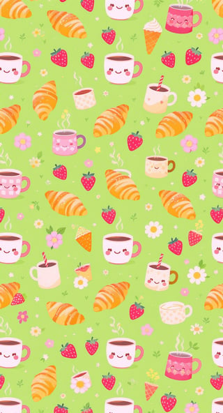 Garden Picnic Breakfast Pattern