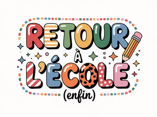 Fun Back to School Bubble Letters