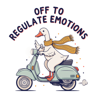 Scarf-Wearing Goose Scooter Graphic