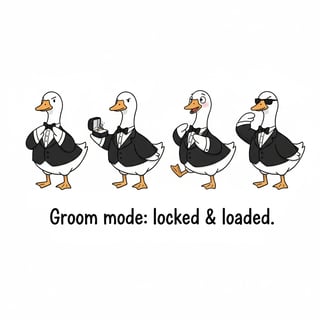 Groom Mode Geese Tuxedo Design