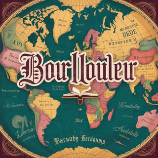 Book Lover Design with Antique Map