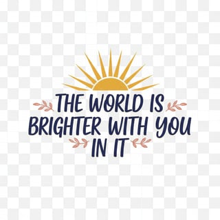 Optimistic Sunrise Typography PNG
