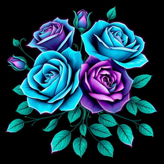 Realistic Tea Roses T-Shirt Design