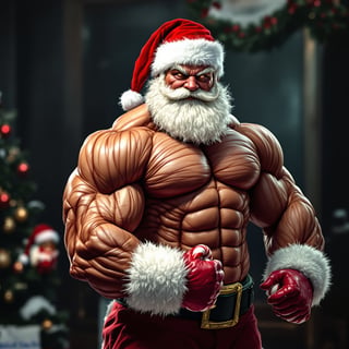 Buff Santa with Candy-Cane Weights