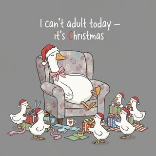 Sarcastic Women's Christmas Goose Design