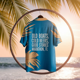 Tropical Shirt Design with Bold Lettering