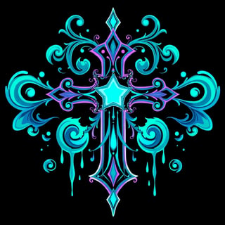 Symmetrical Fantasy Cross Illustration