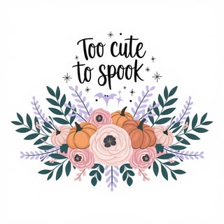 Pastel Floral Design with Cute Quote