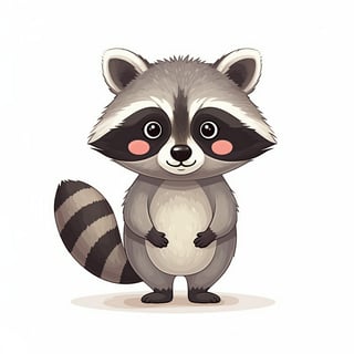 Cute Raccoon Nursery Art