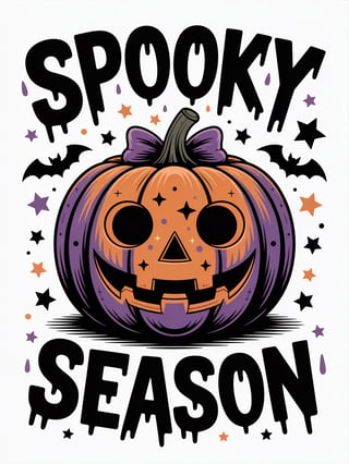 Stylized Halloween Jack-o'-Lantern Art