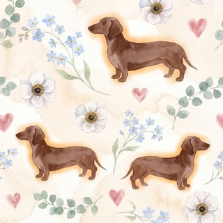 Watercolor Dog Memorial Pattern