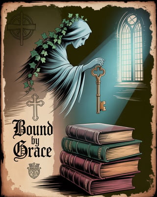 Rustic Academic Ghost with Vintage Key