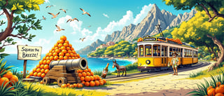 Comic Scene in Sunny Mallorca