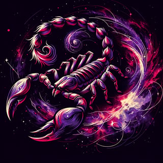 Glowing Scorpio Celestial Illustration