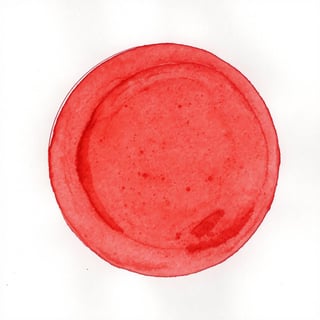 Red Watercolor Circle on White