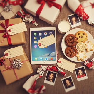 Nostalgic Gift Wrapping Scene