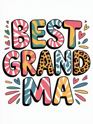 Best Grandma Tie-Dye T-Shirt Design