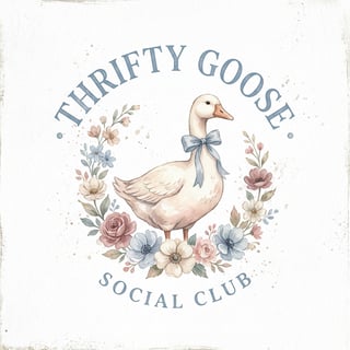 Vintage Thrifty Goose Social Club Logo