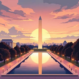 Vintage Art Deco Washington DC Poster