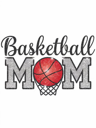 Basketball MOM Design with Glitter
