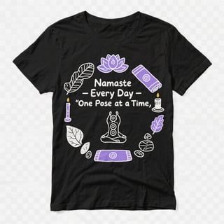 Playful Yoga Line-Art Tee Design