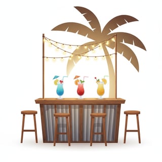 Tropical Outdoor Bar Scene