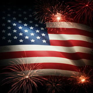 4th of July American Flag Design