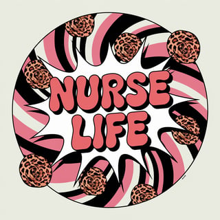 Neon Nurse Life Tie Dye Design