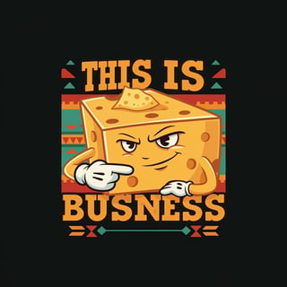 Smug Cheese Block Cartoon Image