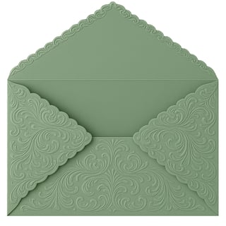 Sage Green Brocade Envelope