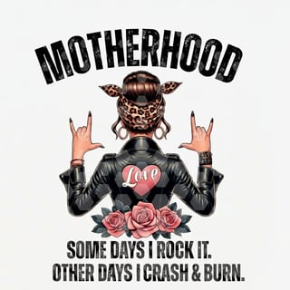 Rock-and-Roll Motherhood Illustration