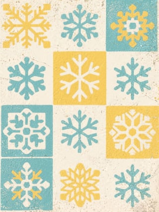 Geometric Snowflake Pattern Tiles