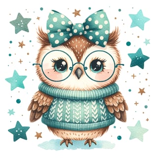 Cute Hand-Drawn Owl Clipart