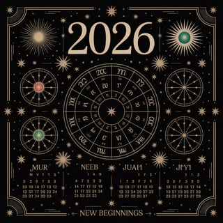 New Year Countdown Calendar Poster 2026