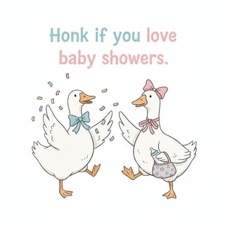 Baby Shower Goose Announcement