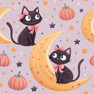 Pastel Black Cat Cuties