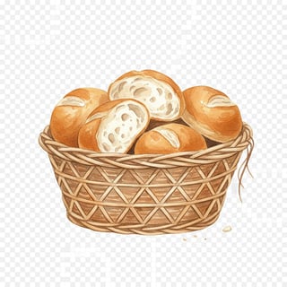 Watercolor Farmhouse Bread Basket
