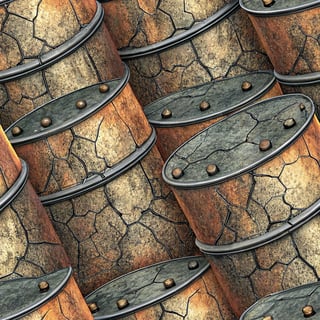 Seamless Grunge Oil Barrel Wrap