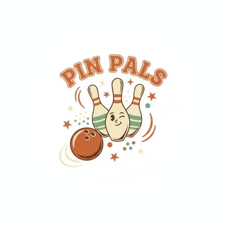 Pin Pals Retro Bowling Tee Design