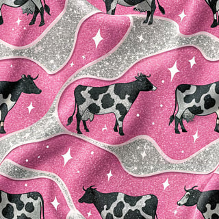 Luxury Neon Pink Cow Print Design