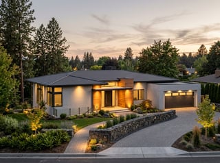 Contemporary Suburban Home Photography
