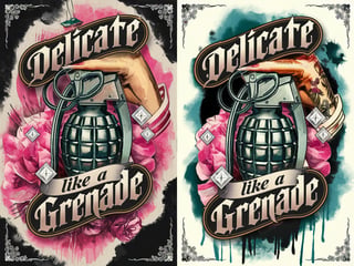 Chic Vintage Grenade Poster Design