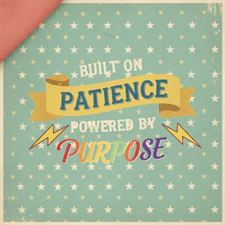 Retro Motivational Poster with Patience Theme