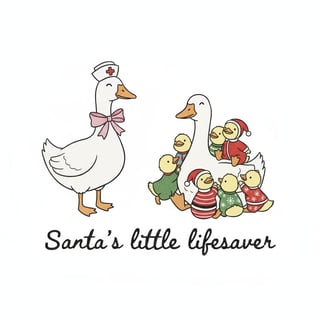 Santa’s Little Lifesaver Goose Design