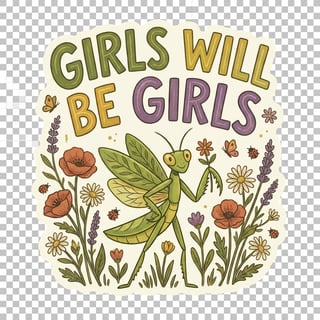 GIRLS WILL BE GIRLS Mantis Floral Graphic