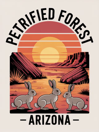 Petrified Forest Arizona T-Shirt Design