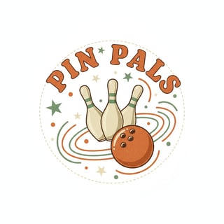 Pin Pals Retro Bowling Tee Design
