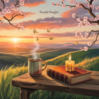 Studio Ghibli Sunset Landscape Wallpaper