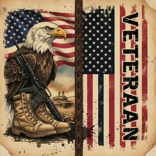 Vintage Patriotic Military Collage