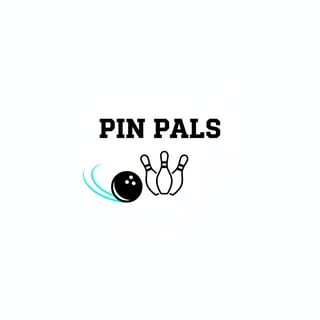 Minimalist Bowling Design with Neon Accent